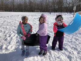 Taft P.E. Classes Take Advantage of the Snow